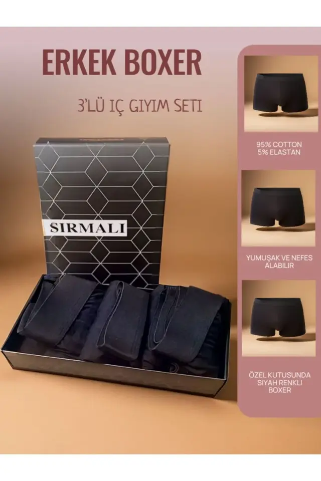 Erkek Boxer 3'lü